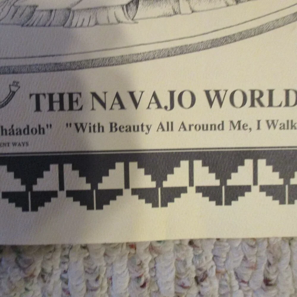 Vtg 1992 Ancient Ways 'The Navajo World (Dine Bi Keyah)' Map by Leroy C. Multine